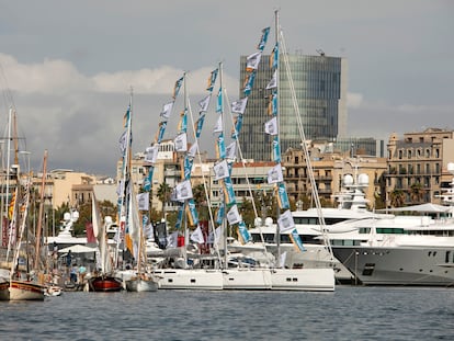 Barcos en el Salón Náutico celebrado en 2019.