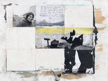 'Andrea' (1975), uno de los collages de Robert Frank dedicados a su hija, fallecida en 1974 a los 20 años, en la exposición del MoMA 'Life Dances On: Robert Frank in Dialogue'.