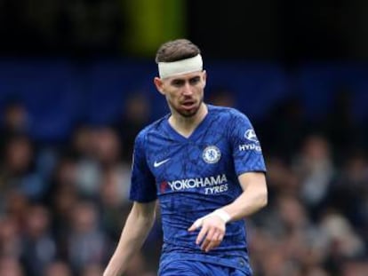 Jorginho, durante un partido con el Chelsea.