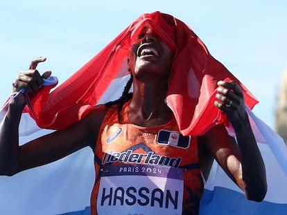 Sifan Hassan, ganadora de la maratón femenina.