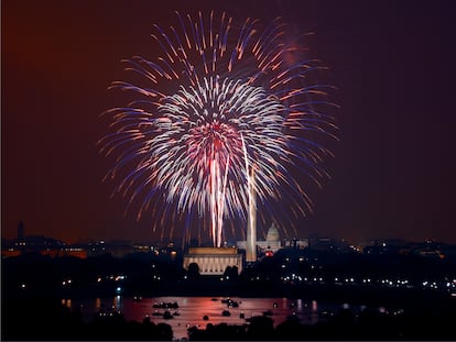 Fuegos artificiales del 4 de julio, en Washington, D.C.