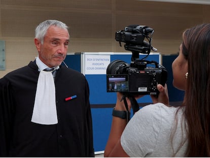 El abogado Patrick Gontard, que representa a Jean-Pierre Maréchal, este jueves en Aviñón.