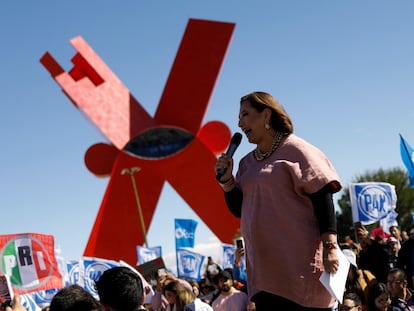 Xóchitl Gálvez, durante un acto de campaña en Ciudad Juárez, el 20 de noviembre de 2023.