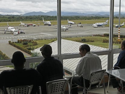 Vista de la pista del aeropuerto Joaquín Balaguer de Santo Domingo, República Dominicana en septiembre de 2022.