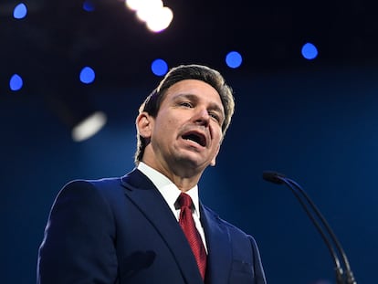 El gobernador de Florida, Ron DeSantis, en una imagen del mes pasado en la Liberty University, en Lynchburg (Virginia).