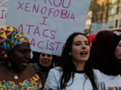 Manifestación en Barcelona contra el racismo en abril de 2019.