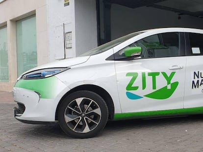 Coche eléctrico de la flota de Zity.