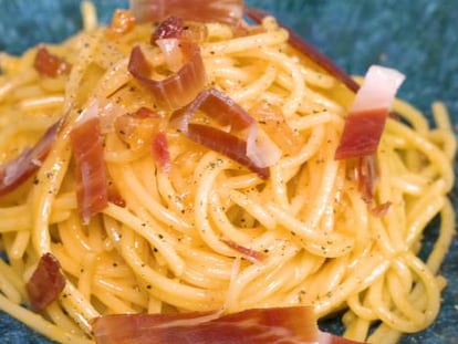 Una carbonara a la aragonesa