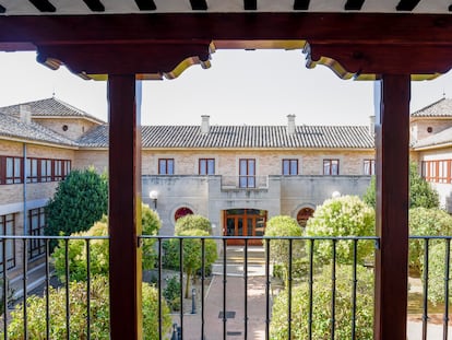 Vista de la terraza del Palacio de Valdeparaíso de Almagro, en Ciudad Real, donde estará la sede de la primera escuela de gastronomía cinegética del mundo. Imagen proporcionada por la asociación Asiccaza.