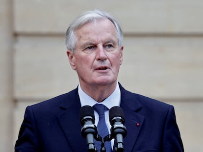 El primer ministro, Michel Barnier, el día de su nombramiento en Matignon.