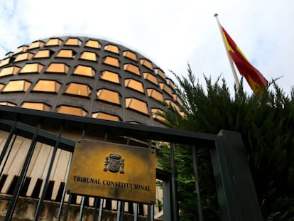 Fachada de la sede del Tribunal Constitucional, en Madrid. 