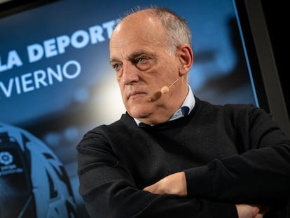 El presidente de LaLiga, Javier Tebas, en una imagen de archivo.