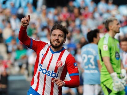 Portu celebra su tanto frente al Celta en Balaídos.