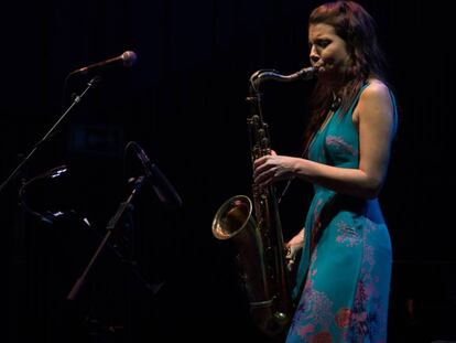 Melissa Aldana, durante su actuaci&oacute;n en Madrid. 