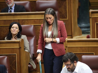 Miriam Nogueras, portavoz de Junts en el Congreso, este miércoles en el pleno.