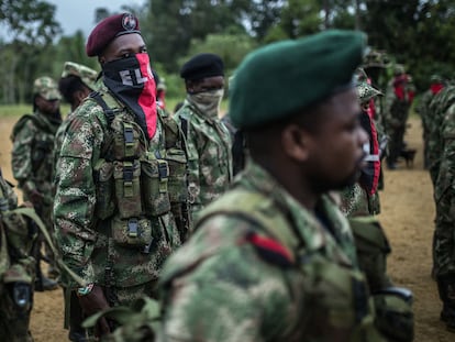 Guerrilleros del Ejército de Liberación Nacional de Chocó, Colombia, en una imagen de archivo de 2017.