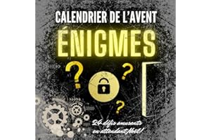 Calendrier de l’Avent Énigmes: Livre Jeux pour adultes avec 24 énigmes logiques amusantes à résoudre en attendant Noël