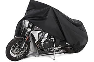 Hanmir バイクカバー 厚手 210D 原付カバー 耐熱 防水 撥水 大型 紫外線防止 原付カバー盗難防止 防風 防埃 防雨 防雪 収納バッグ付き (XXL ブラック)