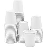 GUSTO [3 oz. - 100 Count] Small Paper Cups, Disposable Mini Bathroom Mouthwash Cups