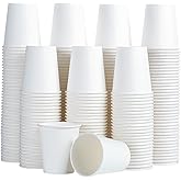 SIUQ 300 Pack 5 oz Paper Cups, White Paper Disposable Cups, Small Bathroom Mouthwash Cups, Hot/Cold Drinking Cups for Bathroo