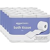 Amazon Basics 2-Ply Toilet Paper, 30 Rolls = 120 Regular Rolls, 350 Sheets, (Pack of 30), Unscented