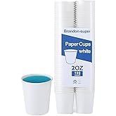 [100 Count - 2 oz] Small Paper Cups, Mouthwash Cups Bathroom Cups Mini Cups Small Disposable Cups