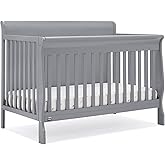 Simmons Kids Carter 6-in-1 Convertible Crib - Greenguard Gold Certified, Grey