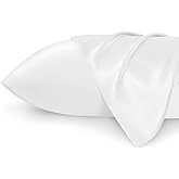 Bedsure Satin Pillowcase 2 Pack Similar to Silk Pillow Cases Standard Size, Pillow Case for Sleeping Women with Envelope Clos