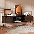 Cozy Castle Modern TV Stand for 65 inch TV Entertainment Center with Storage Cabinets Wood tv Stands for Living Room Bedroom 