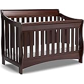 Delta Children Bentley S Series 4-in-1 Convertible Baby Crib, Chocolate