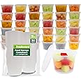 Freshware Food Storage Containers [50 Set] 16 oz Plastic Deli Containers with Lids, Slime, Soup, Meal Prep Containers | BPA F