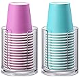 AOZITA Bathroom Cup Dispenser, 2 Pack Mouthwash Cups Holder, Small Disposable Paper Cup Holders For Rinsing Cups On Bathroom 