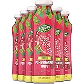 Heaven & Earth 100% Pure Organic Pomegranate Juice 11.15oz (6 Pack), NO Concentrate! Cold Pressed, Non GMO Verified, No Sugar