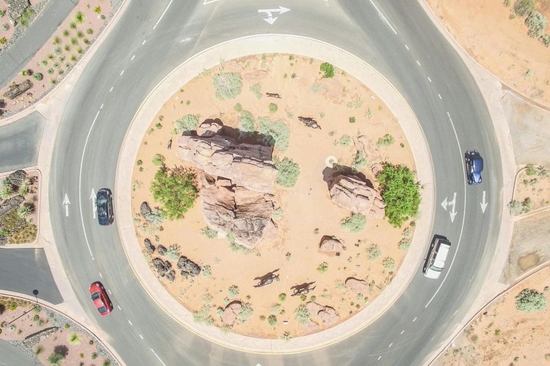 Is it illegal to drive over a roundabout?