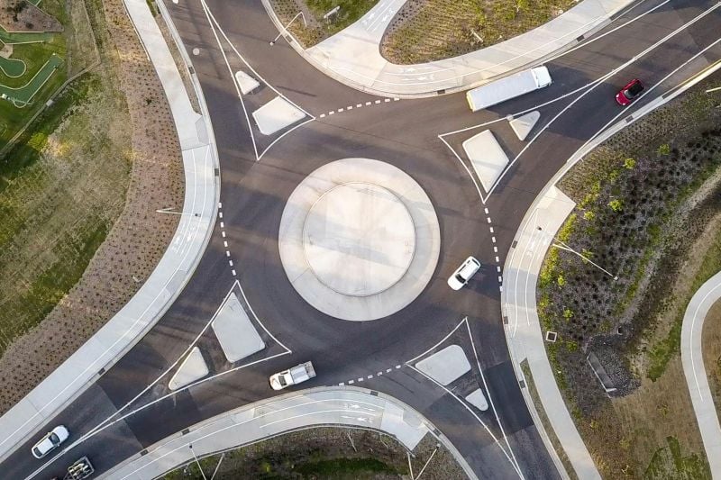 Is it illegal to drive over a roundabout?