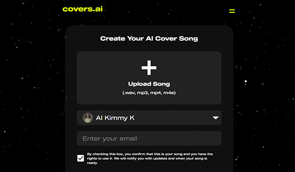 Covers.ai　インターフェース