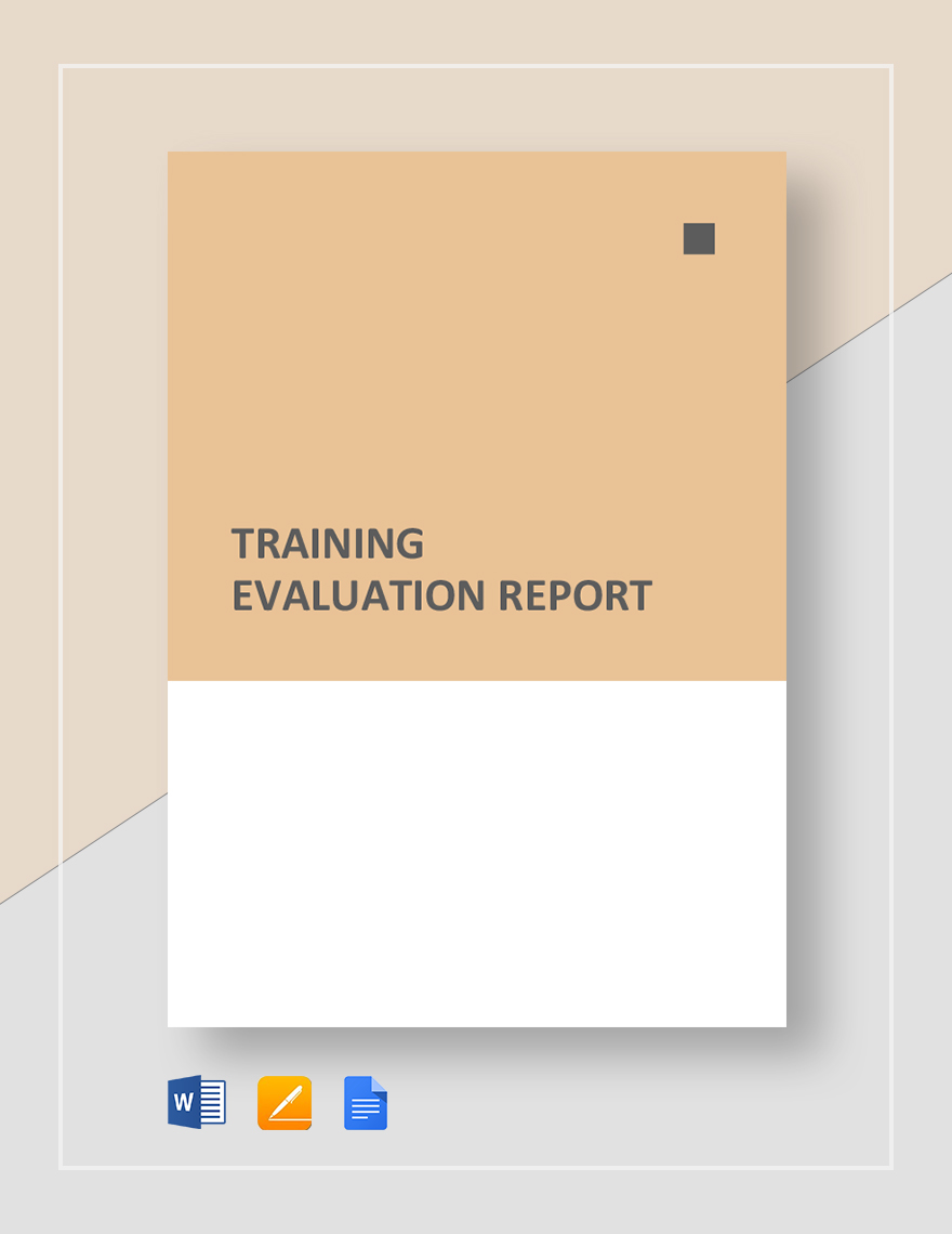 Training Evaluation Report Template