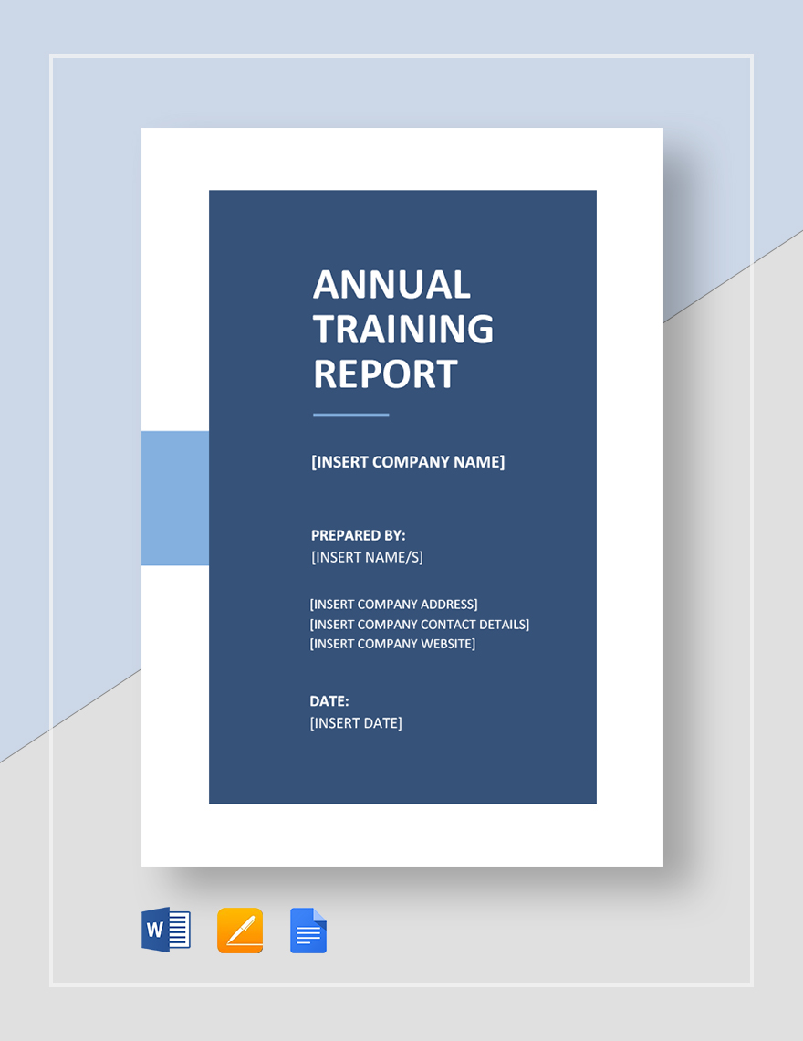 Annual Training Report Template