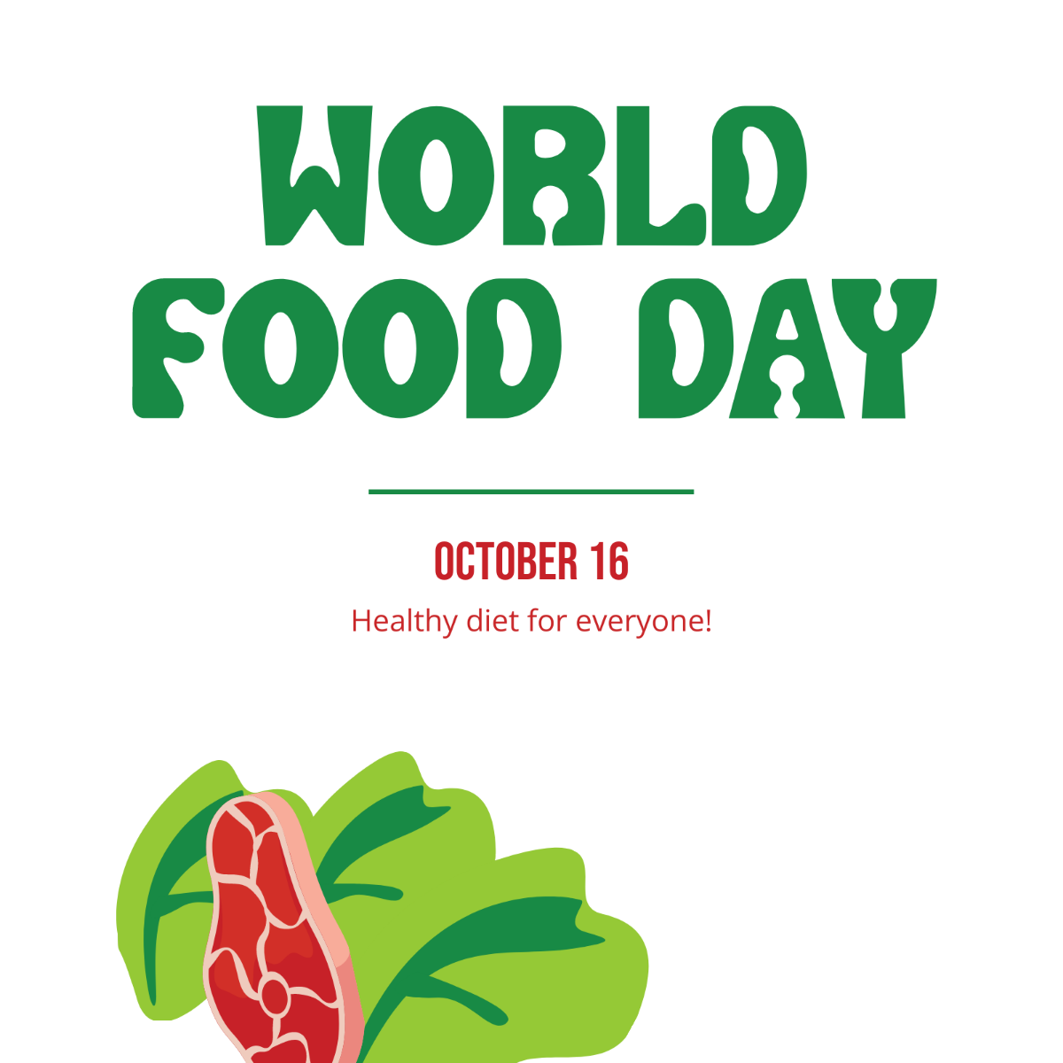 Free World Food Day Whatsapp Post Template