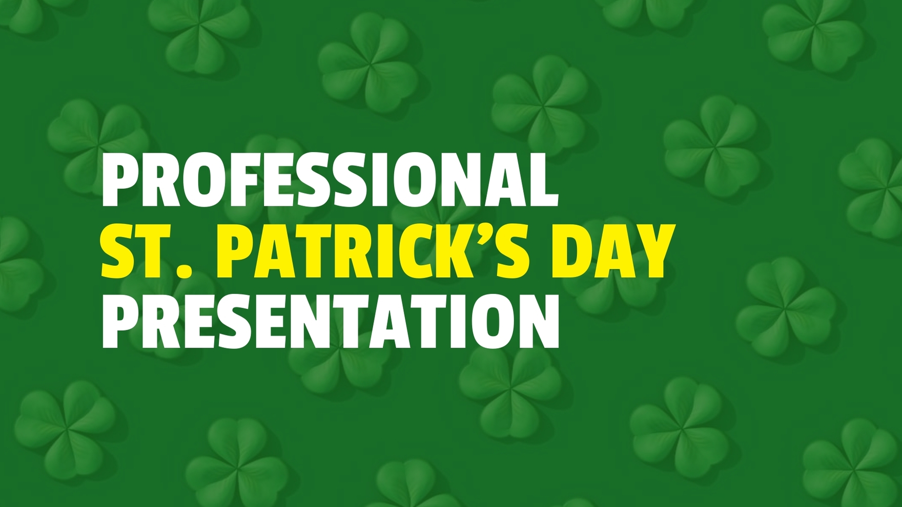 Professional St. Patrick's Day Presentation in PDF, PowerPoint, Apple Keynote, Google Slides - Download | Template.net