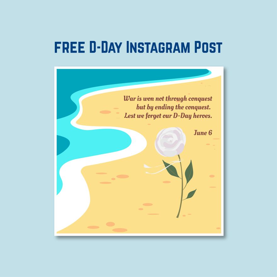 D-Day Instagram Post in Illustrator, EPS, PSD, JPG, PNG, SVG - Download | Template.net