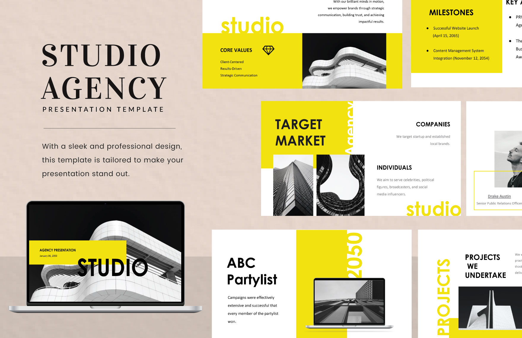 Studio Agency Presentation Template