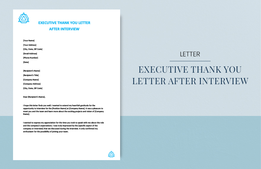 Executive thank you letter after interview