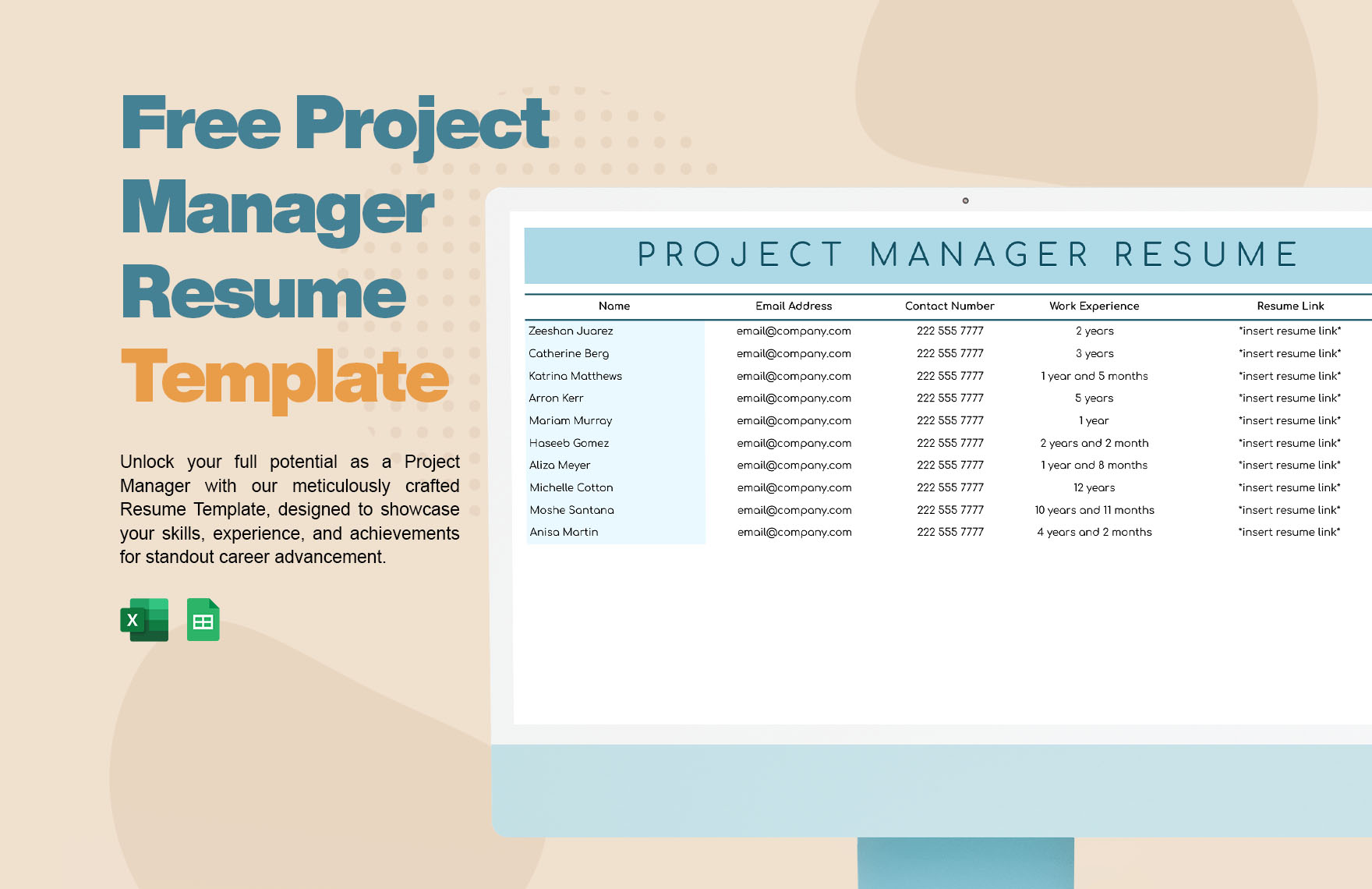 Project Manager Resume Template