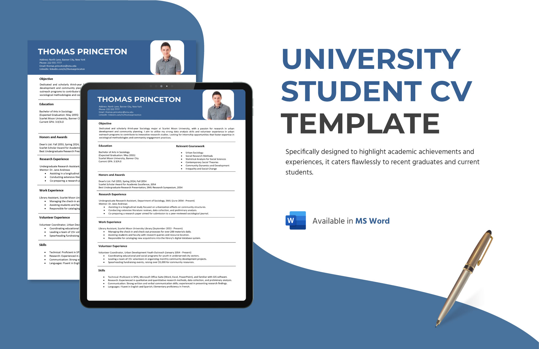 University Student CV Template