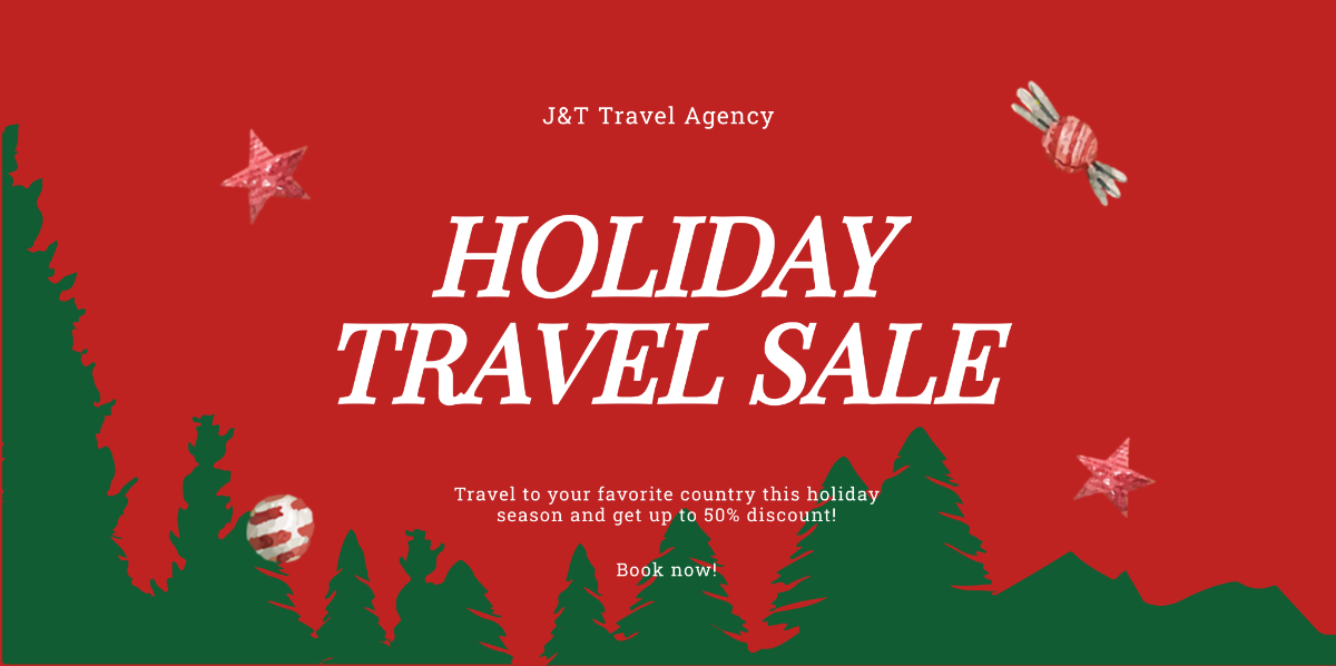 Free Holiday Off Discount Sale Twitter Post Template