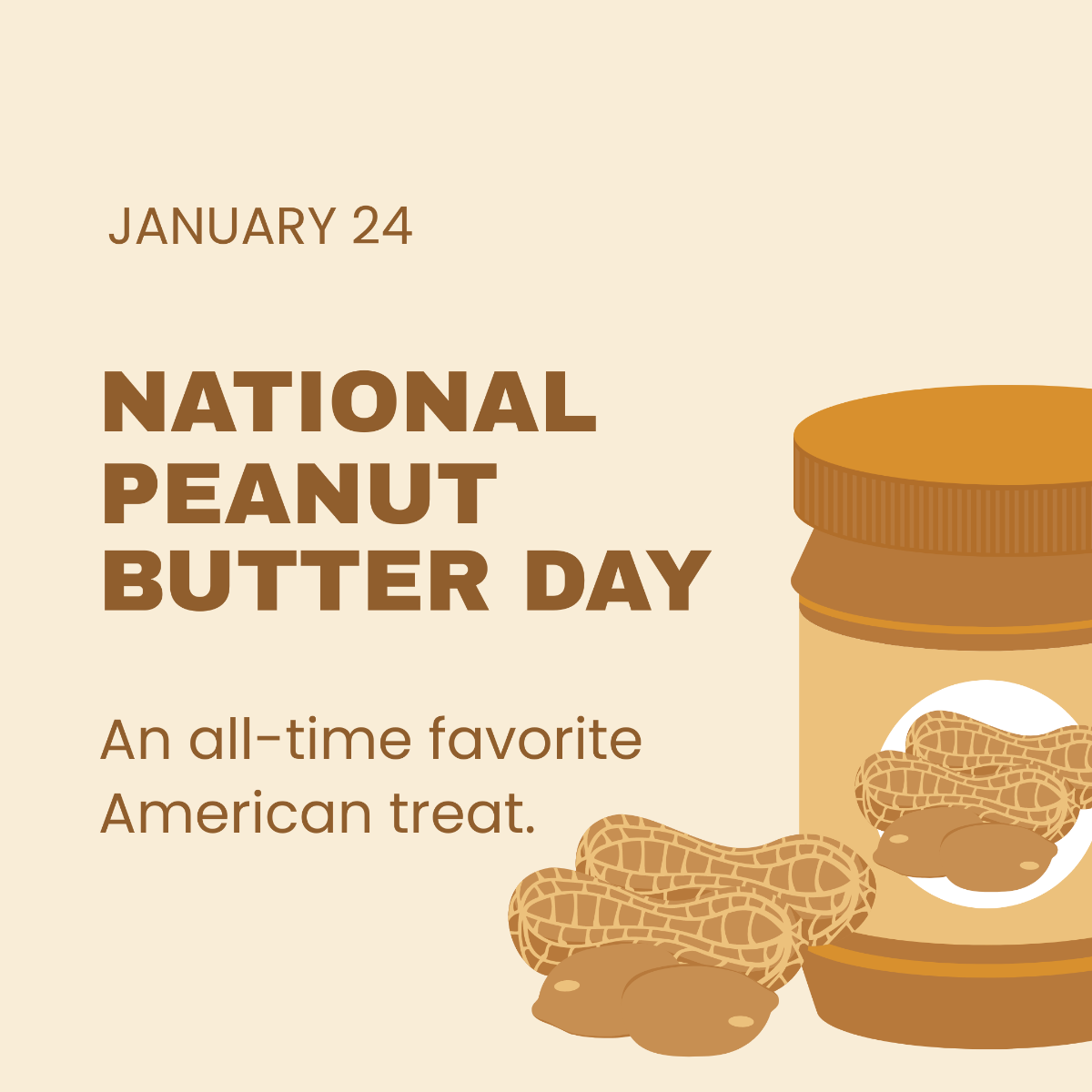 Free National Peanut Day FB Post Template