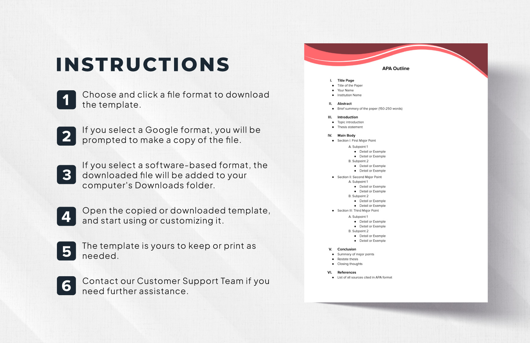 APA Outline Template