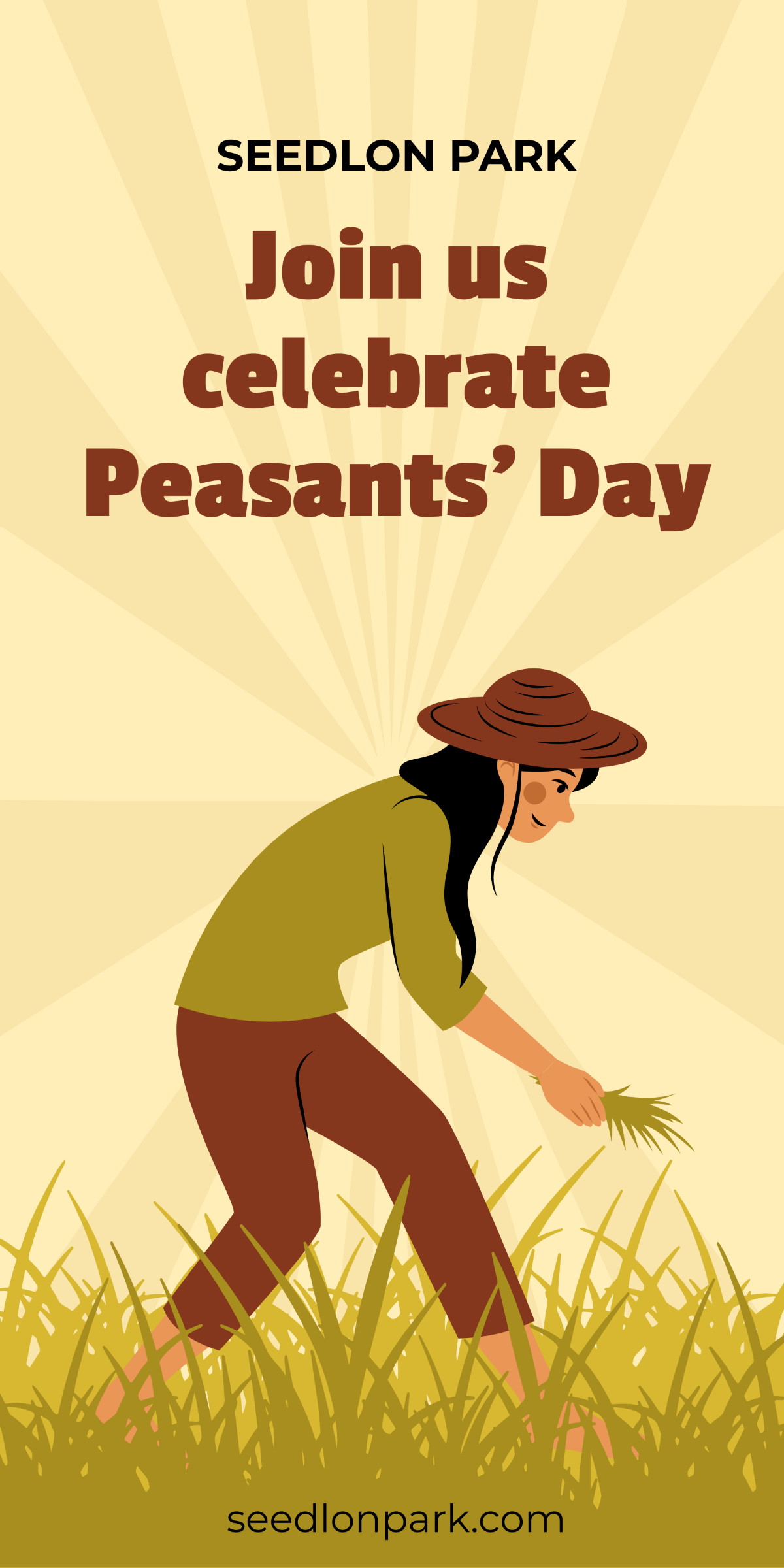 Free Peasant's Day Roll Up Banner Template