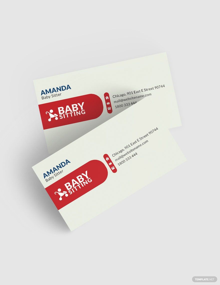 Babysitting Business Card Template in PSD, Illustrator - Download | Template.net